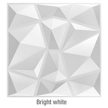 30x30cm 장식 3D 벽 패널 다이아몬드 돌 벽돌 거실 TV 배경 Decals 타일 금형 스티커 욕실 주방, A-Bright white