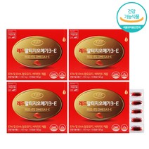 (에버그린) 레드알티지 오메가3 120캡슐 red rTG 오메가3 헤마토코쿠스추출물 아스타잔틴 알약케이스 포함, 120정, 4개