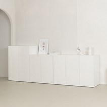 포더홈 스퀘어 E0등급 다용도거실 주방 수납장 (일반형 높은형), 화이트