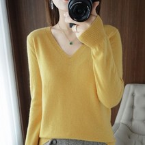여성 스웨터 F/W 니트 풀오버 v 넥 슬림 피트 Bottoming Shirt 솔리드 소프트 니트웨어 점퍼 기본 스웨터