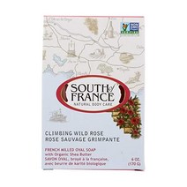 South Of France 유기농 시어 버터가 함유된 프랑스산 야생 장미 프렌치 제분 타원형 바 비누 6온스