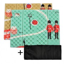 방석+주머니 휴대용방석, B런던4단방석-민트+다우다주머니(블랙)