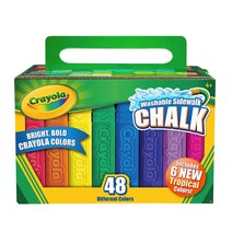 CRAYOLA 크레욜라 워셔블 사이드워크 초크 48색 칼라 분필, Assorted