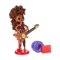 LOL 서프라이즈 OMG 리믹스 락 포러스한 패션 인형과 베이스 기타 의상 신발 스탠드 리릭 매거진 레코드 플레이어 플레이 세트 키즈 선물 4567세 이상의 여자 아이들을 위한 장