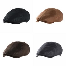 더블유씨 인조가죽 심플 플랫캡 헌팅캡 헌팅모자 할아버지모자 어르신모자