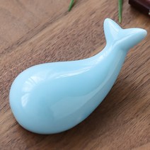 일본 캐릭터 수저 젓가락 받침대, C 하늘색 고래, 1개