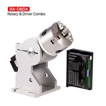 마킹기 레이저 이동식 3개의 척 회전 작업대 장치 직경 69/80mm 고정 그리퍼 Co2 및 섬유 마킹 기계 추가, 03 RA-D80A With Driver, 3개