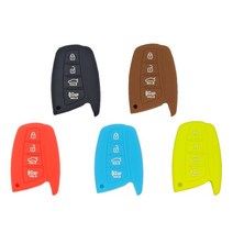 현대 자동차 스마트키 실리콘 케이스 그랜져HG 맥스크루즈 싼타페DM 제네시스 뉴에쿠스 아슬란, 형광옐로우