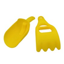 GHSHOP 2x 여행 어린이 해변 모래 세트 아기 샌드 박스 건물 모래 Playset 부드러운 어린이, 21cmx6cmx7.5cm, PP, 노란색