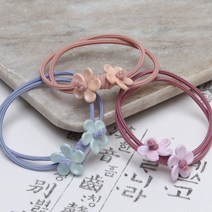 369악세사리 미니꽃 머리끈 6종-고무줄 헤어끈 헤어밴드 c67