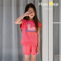문케이크클로젯 SWIMMING DUCK sleeveless summer set 상하복