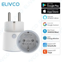 카파이 와이파이 동글 휴대용 무선 USB 16a 3680w eu 스마트 플러그 wifi 지능형 콘센트 전원 모니터 소켓 음성 제어는 Alexa google home tuya와, 나는 플러그