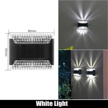 야외 전구 LED 콘서트 옥상 정원 텐트 경관 외부 등 바닥 감성 캠핑 레일 전기 작업 포토 테라스 Led 태양 조명 방수 벽 램프 울타리 파티오 계단 발코니 장식 위아래로 2 피, 01 White Light_01 1pcs