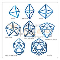 4D 포디프레임 정삼각형으로 이루어진 입체도형 델타다면체, 단품, 단품