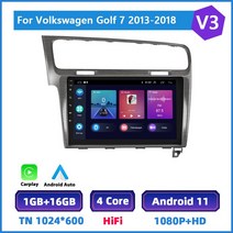 Podofo 폭스바겐 골프 7 2013- 용 안드로이드 카플레이 멀티미디어 비디오 플레이어 GPS 네비게이션 오토라디오 오디오 2 Din, [02] 16G Carplay