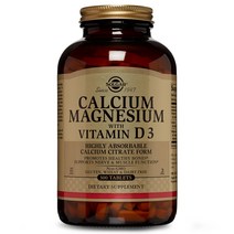솔가 칼슘 마그네슘 위드 비타민 D3 300정 (타블렛) Solgar Calcium Magnesium with Vitamin (300 Tablets), 1병
