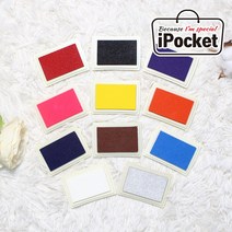 IPOCKET 아이포켓 스탬프 컬러 잉크 패드 패브릭 우드 페이퍼 스탬프잉크/패드, 1개, 12. Green