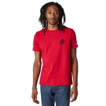 Wrangler 남성용 밥 말리 콜라보레이션 반소매 그래픽 티셔츠 밥 말리 콜라보레이션 반소매 그래픽 티셔츠 탱고 레드.
