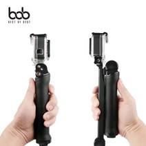 블랙루멘)bob 고프로 8 7 6 5 호환 3Way 모노포드 3단 셀피스틱, 3Way_셀피스틱_블랙