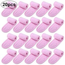 1/2/5/10/20 개 속눈썹 연장 스파 페이스 헤드밴드 메이크업 랩 헤드 테리 천 헤어밴드 스트레치 타월 매직 테이프 포함, [16] 20pcs pink