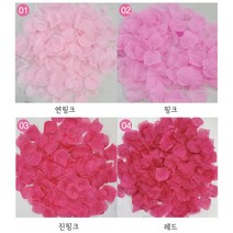 서프라이즈 박스 4면으로 펼쳐지는 폭발 선물상자 (4컬러) 깜짝 프로포즈 트렁크 이벤트, 장미꽃가루(핑크), 1세트(100장)