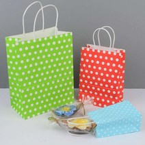 칼라 도트문늬 종이 쇼핑백 / 단체 기념품 선물용 종이백, 단일사이즈