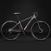 29 인치 산악 자전거 남성과 여성 가변 속도 알루미늄 프레임 성인 더블, 27단, 26인치, XC200 매트 그레이  와이어 디스크  경량 알루미늄