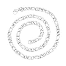 스테인레스 스틸 마이애미 쿠바 체인 목걸이 남성 여성 유니섹스 힙합 쥬얼리 도매 골드 두, 01 Silver Color, 03 Width 7mm