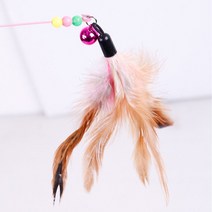 1+1 고양이 낚시스틱 깃털방울 장난감 막대 월척 반려묘, 5개