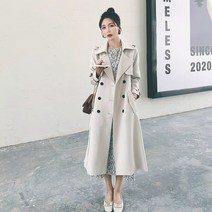여자 봄가을 더블버튼 트렌치코트 재킷 캐주얼 미시 자켓 바바리 코트 인박카042