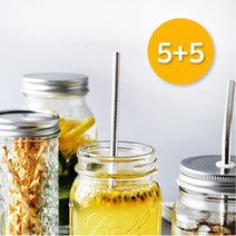 안전한 스텐 304 대형 빨대, 10개