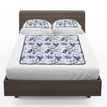 스노우 리프 쿨매트 특대형 매트 1개 베개 2개 2중 PVC 코팅 폴리에스터 원단 가정 침대 아이방 거실 여름 무더위 열대야 시원한 꿀잠