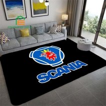 스카니아 트럭 로고 3D 프린팅 카펫 침실 거실 주방 바닥 매트 홈 장식 미끄럼 방지 패드 14 가지 크기, 60cm x 90cm+E