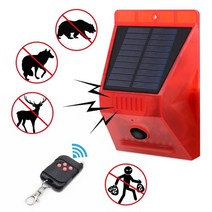 하늘별 차량 도난방지 경고음 PIR 모션 센서 433Mhz 원격 컨트롤러와 태양 경보 램프 홈 야드 IP65 방수에, 한개옵션0