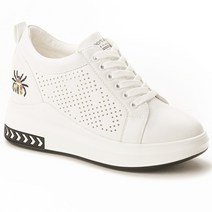 여성 운동화 키높이 스니커즈 여자운동화 통굽 인박카001 작은 흰색 신발 여성 폭발 2023 봄 흰색 두꺼운 단독 신발 다목적 여성 관광 캐주얼 스포츠 신발