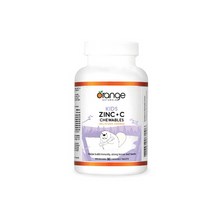 캐나다어린이들이 즐겨먹는 유아 성장 면역 영양제 OrangeNaturals Kids Zinc+C, 1병, 90정