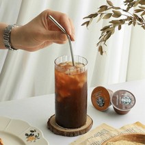 카페 예쁜 일자 아이스 커피잔 2개 링클 유리컵 카페유리컵 홈카페 아이스커피잔 아메리카노잔 아라잔, 센느내열유리잔 560ml