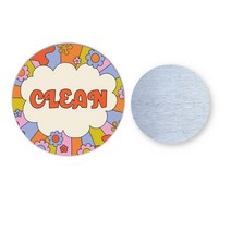긱베어 식기세척기 클린 더티 clean dirty 마그넷 자석 스티커, 자석형, 2. 플라워