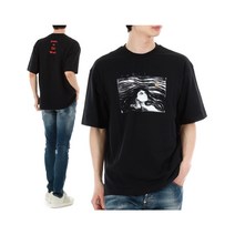 아크네 22SS CL0119 900 러버 인 더 WAVES 프린트 반팔 티셔츠 22SSCL0119900
