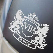 YAZ599377에이치넷차량용 데코 VIP 럭셔리 스티커, 화이트