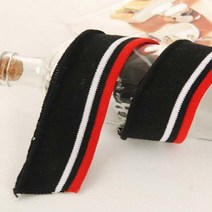 [러브원단] 요꼬시보리 스트라이프(폭3cm)-7color, 블랙화이트레드