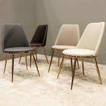 가구앤하우스 로즈로사 로즈골드 인테리어 식탁 의자 (5colors), 로즈로사(베이지)