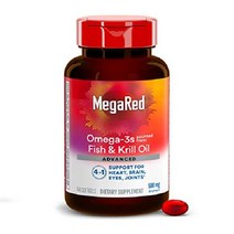Megared 메가레드 오메가3 피쉬 오일 남극 크릴오일 EPA DHA 소프트젤 80정, 500mg 140정