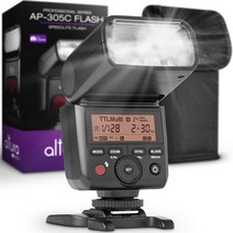 카메라 플래시 스피드라이트 알투라 포토 AP-305C 캐논 EOS R RP 90D 80D 70D SL3 SL2 Rebel T7 T7I T6 T6I, 01 AP-305C Flash