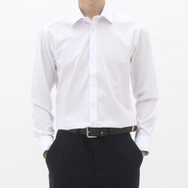 더셔츠스튜디오 화이트 슬림핏 레이온혼방 솔리드 셔츠