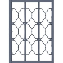 창문방범창 철물 격자 창살 슬라이딩 개폐식 발코니, 다이아몬드 + 이중개방