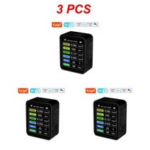 가스 일산화탄소 감지기 공기 질 포름알데히드 모니터 온도 습도 Hcho Tvoc Co Co2 Pm10 Pm2.5 1 2 3피스, Black WIFI-VOC 3pcs