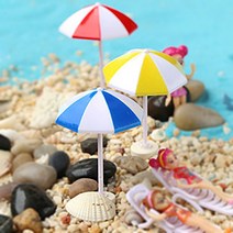 미니 파라솔 모형 여름소품 썸머 인테리어 7.5cm 3색 택1 디오라마 재료 테라리움 피규어 미니어쳐, 옐로우