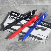 시둥마켓 +[시둥마켓]+_ 검정펜 제트스트림 접착롤링펜 선물용볼펜 사라사펜 제트스트림볼펜, 유니 제트스트림 0.7mm 유성볼펜 1다스(10자, 블루 1다스