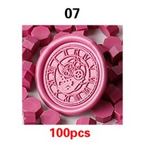 문구 스탬프 100 개/가방 씰링 왁스 인감 스탬프 비즈 레트로 스크랩북 소재 웨딩 생일 파티 DIY 초대장 인, 07 Stamp Sealing Wax